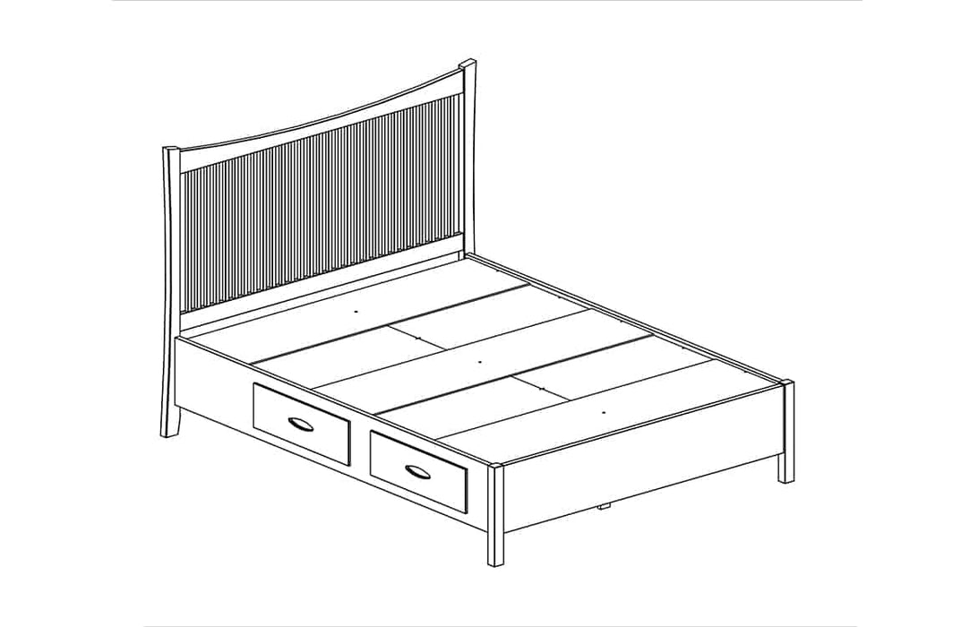 Colchester Spindle Bed with Low Footboard by 802 Furniture