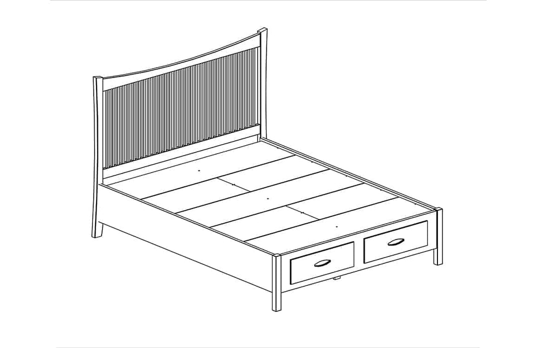 Colchester Spindle Bed with Low Footboard by 802 Furniture