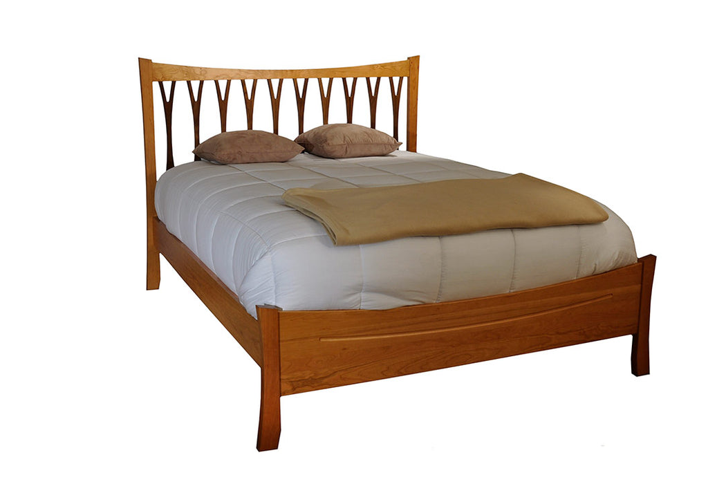Colchester Walnut Wishbone Bed Low Footboard by 802 Furniture
