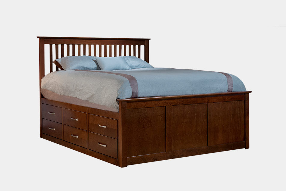 Winooski Captain's Slat Bed by 802 Furniture