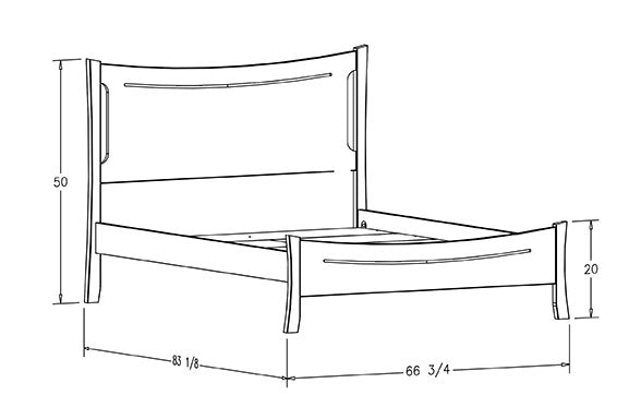 Colchester Panel Bed Low Footboard by 802 Furniture