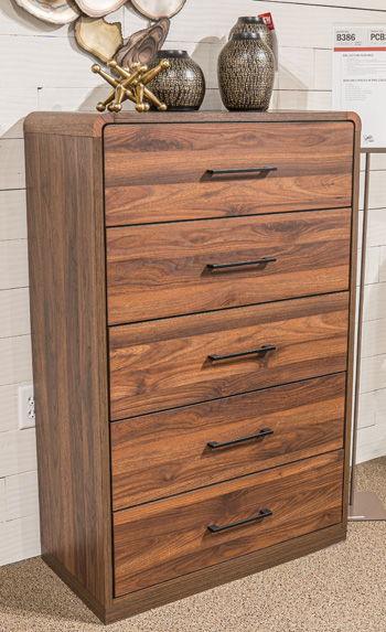 Fortlorn - Walnut Brown - Five Drawer Chest