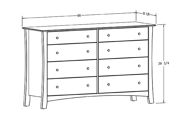 Colchester 8-Drawer Double Dresser by 802 Furniture