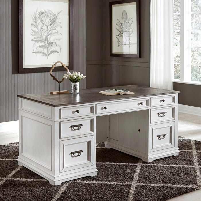 Allyson Park - Jr Executive Desk Base - White
