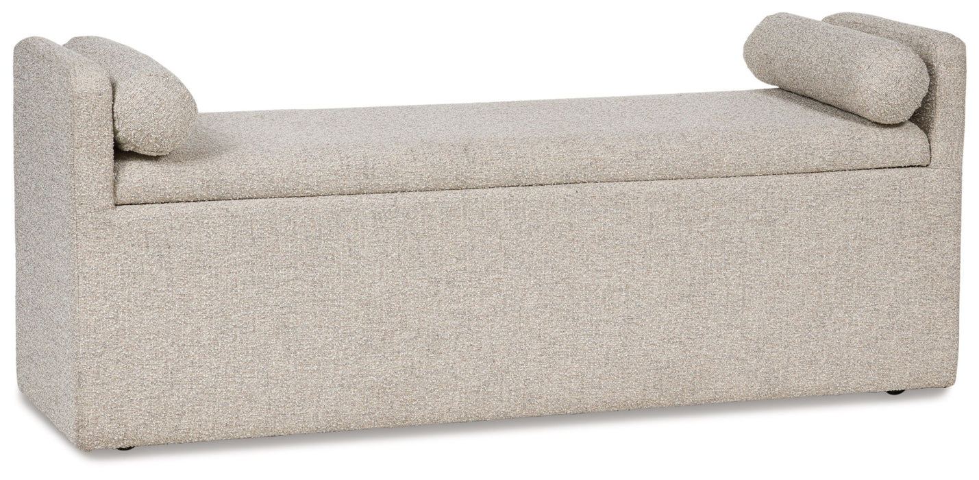 Galliden - Beige - Large Upholstered Dining Room Bench