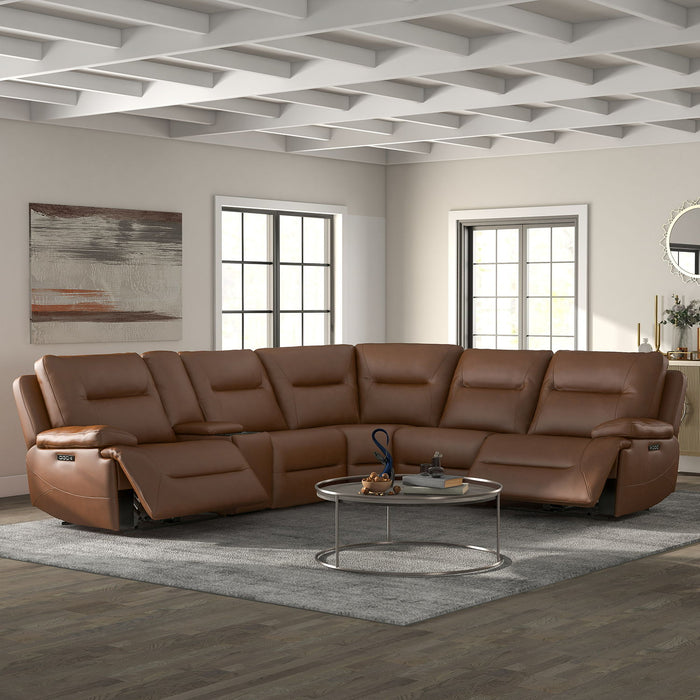 Cameron - Armless Chair - Saddle - Dakota Saddle Leather