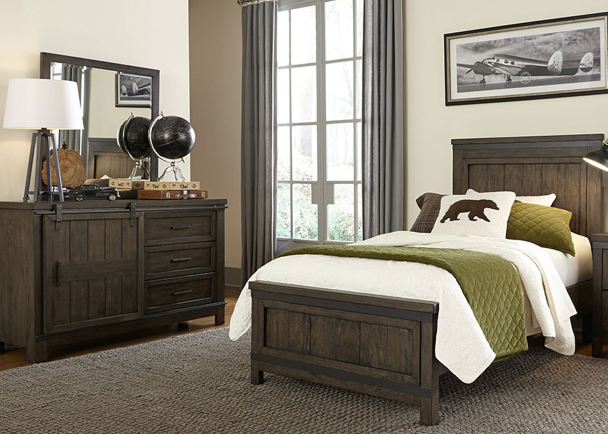 Thornwood Hills - Panel Bed, Dresser & Mirror