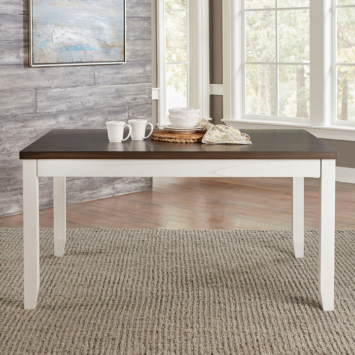 Brook Bay - Rectangular Leg Table Base - White