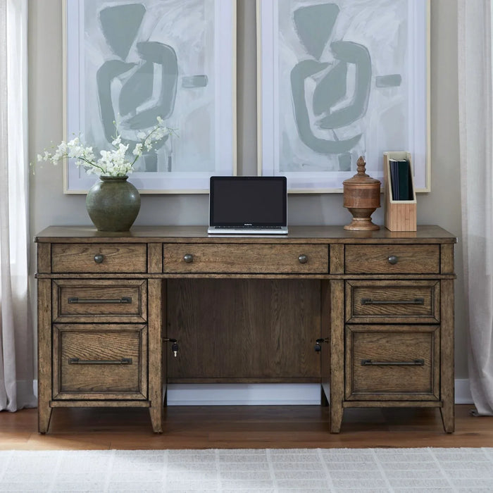 Carolina Park - Jr Executive Credenza Base - Brown