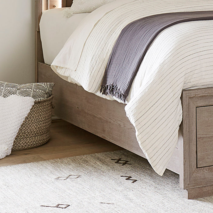 Horizons - Twin and Full Storage Bed Rails - Medium Gray