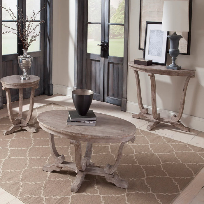 Graystone Mill - 3 Piece Table Set (1 Cocktail 2 End Tables) - Light Brown