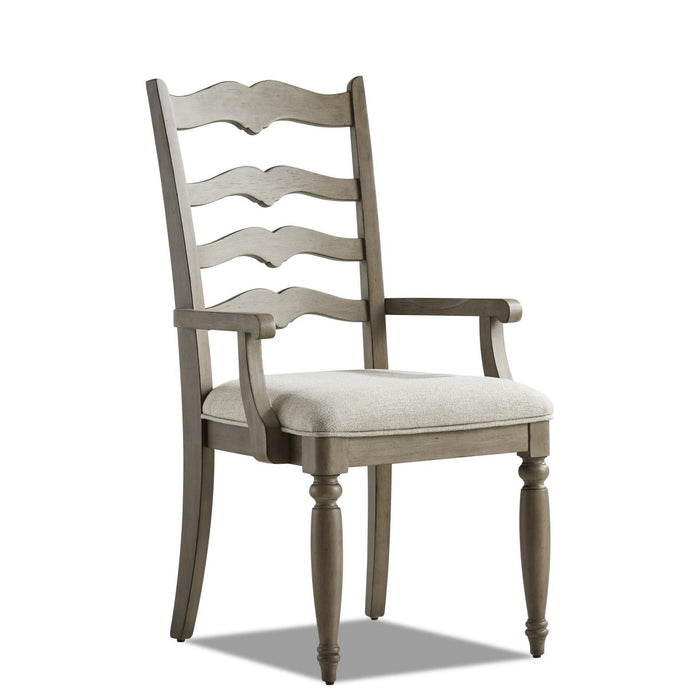 Nashville - Ladderback Arm Chair (Set of 2) - Gray Taupe