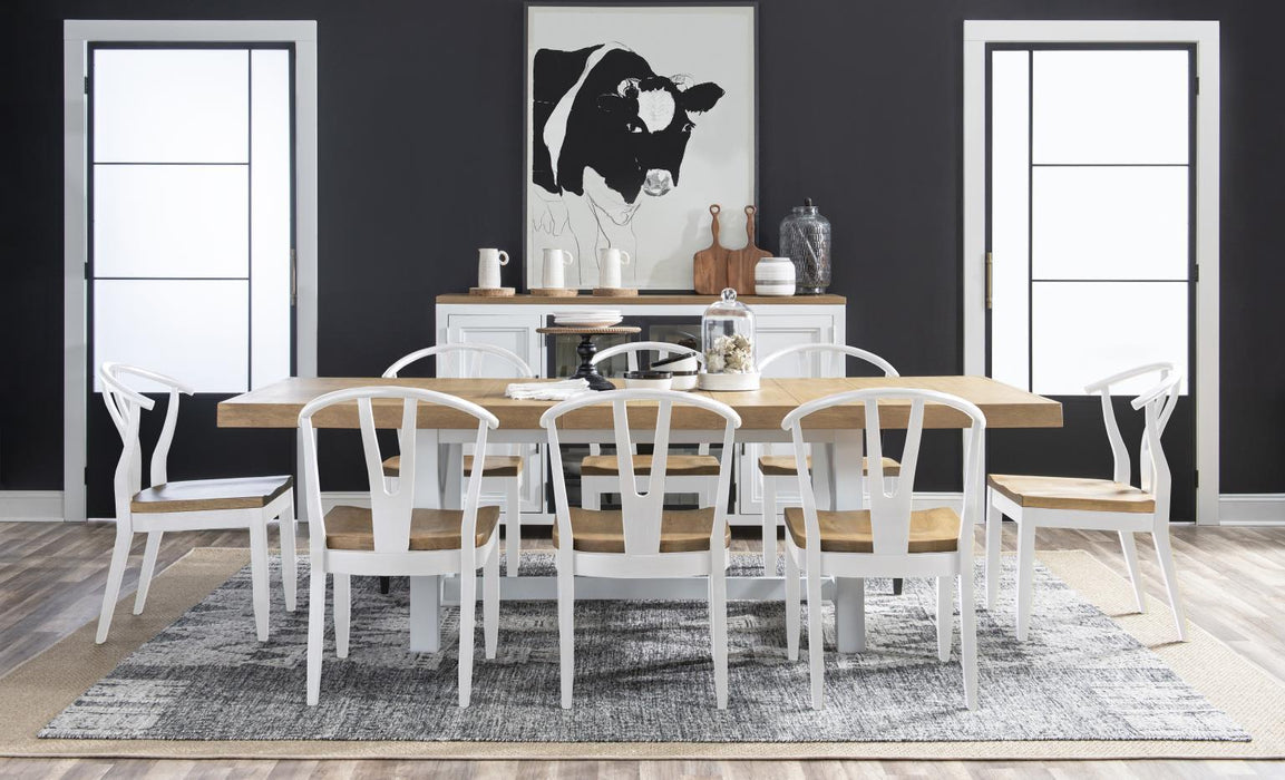 Franklin - Wishbone Back Side Chair (Set of 2) - Harvest Oak / Natural White