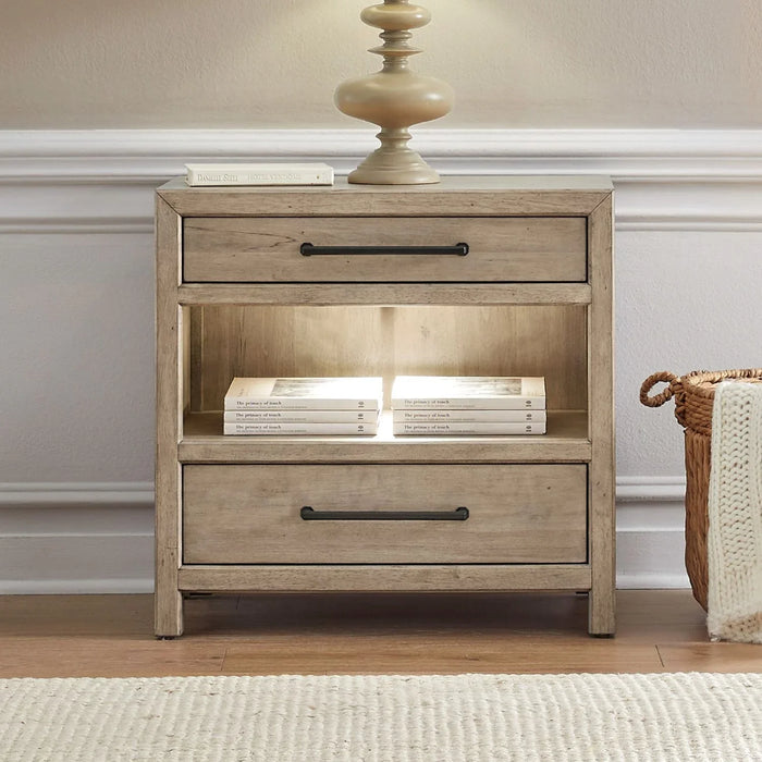 Proximity Place - Bedside Chest With Charging Station - Brown