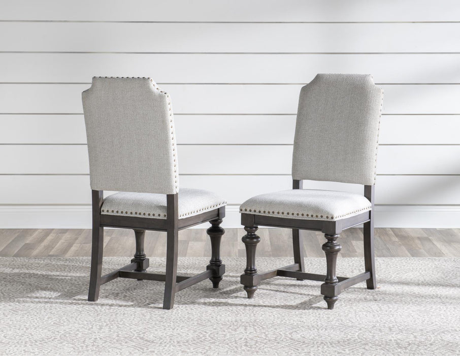 Kingston - Upholstered Side Chair (Set of 2) - Sandalwood Brown / Dark Sable