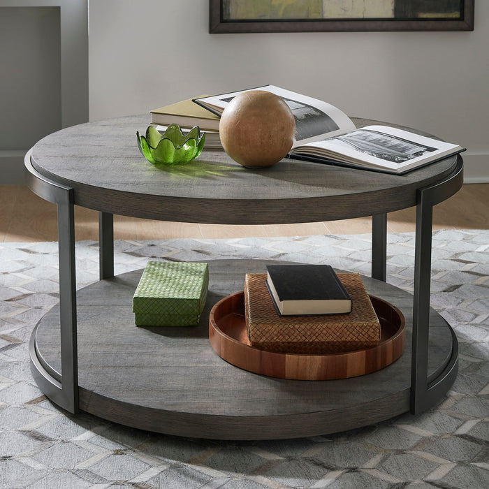Modern View - Round Cocktail Table Top - Dark Gray