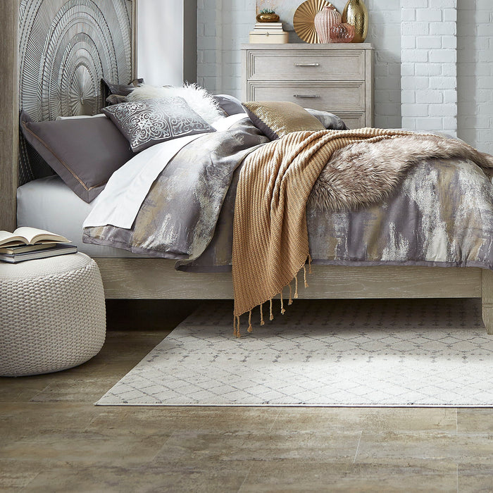 Belmar - California King Panel Rails - Washed Taupe