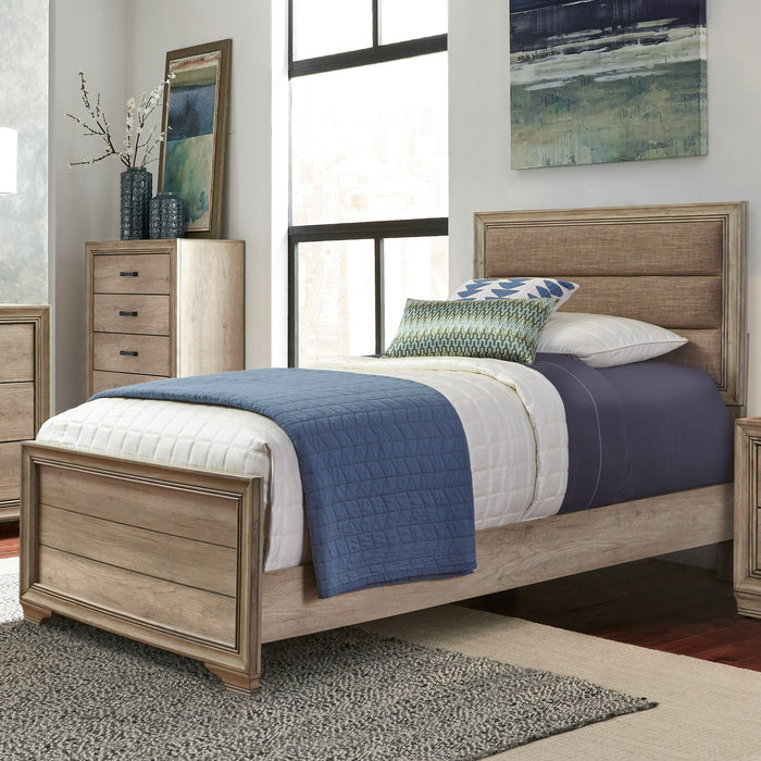 Sun Valley - Full Upholstered Headboard & Footboard - Light Brown