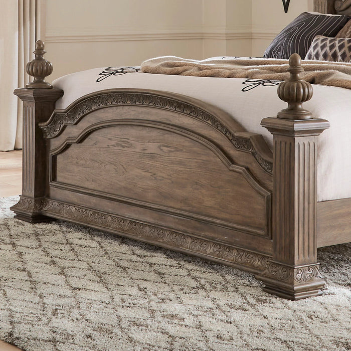 Carlisle Court - Queen Poster Footboard - Medium Brown