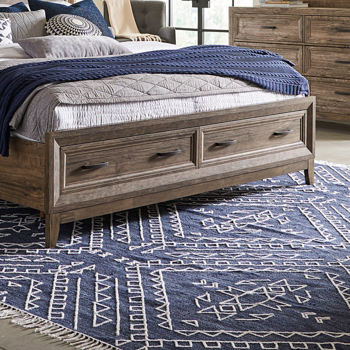 Ridgecrest - Queen Storage Footboard - Light Brown