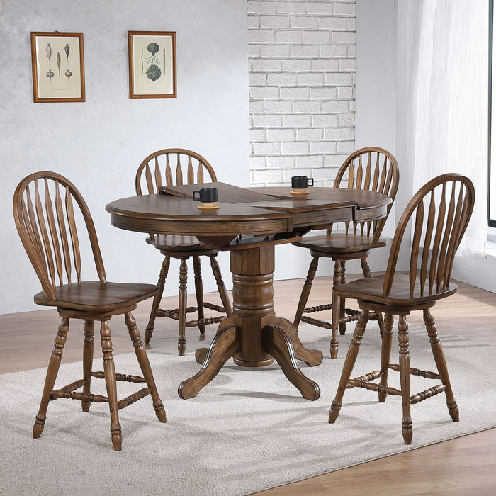 Carolina Crossing - 5 Piece Gathering Table Set - Brown