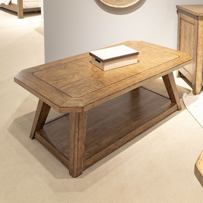 Carolina Park - Rectangular Cocktail Table - Brown