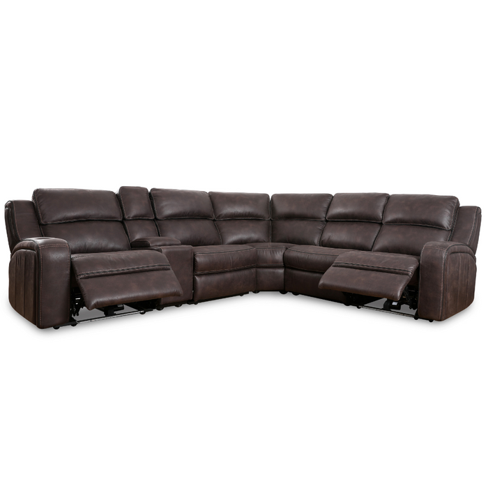 Dark Chocolate Power Reclining Sectional by Warehouse M