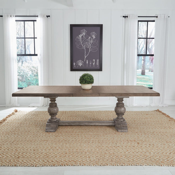 River Place - Trestle Table Base - Medium Gray
