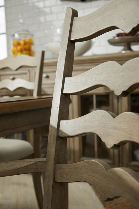 Nashville - Ladderback Arm Chair (Set of 2) - Gray Taupe