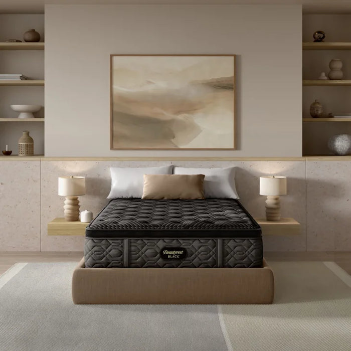Black Series One 14.5" Plush Pillow Top Mattress by Beautyrest | Premium Foam, CertiPUR-US Certified