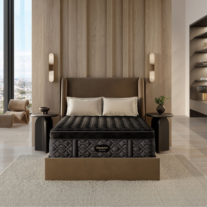 Black Series Four 17.5" Firm Summit Pillow Top Mattress by Beautyrest | Motion Isolation, Memory Foam