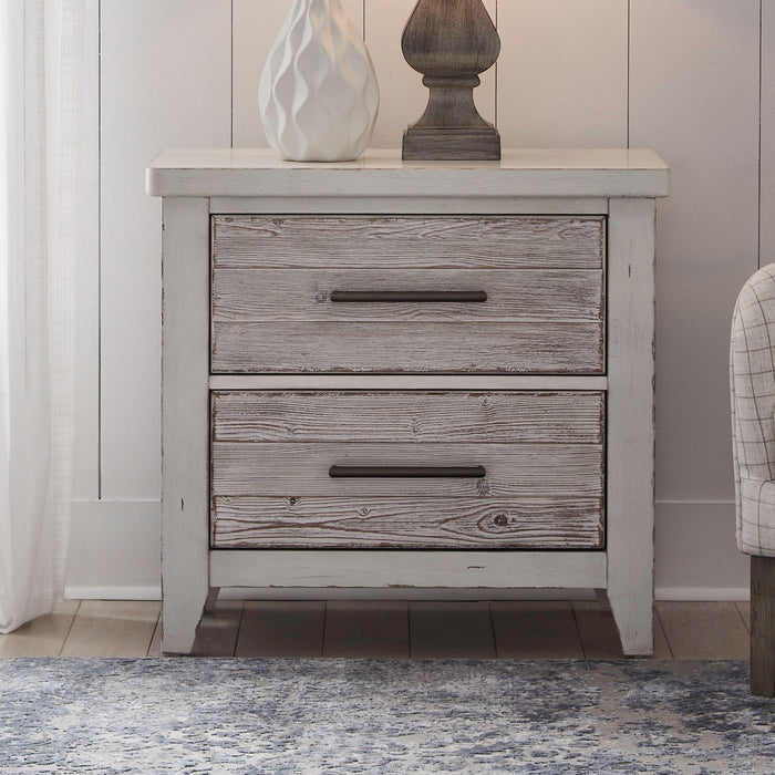 Backroads - Nightstand With Charging Station - White