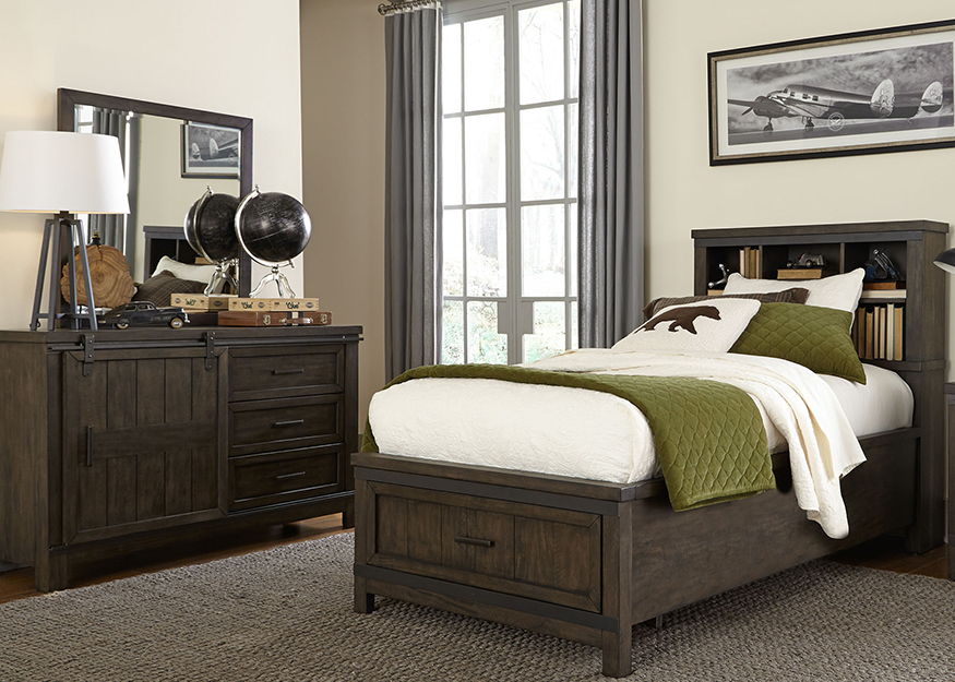 Thornwood Hills - Bookcase Bed, Dresser & Mirror