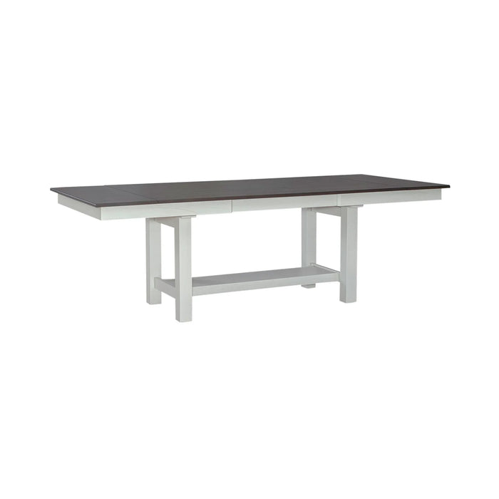 Brook Bay - Trestle Table - White & Brown