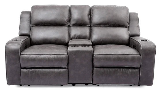 Power Headrest Reclining Console Loveseat by Warehouse M