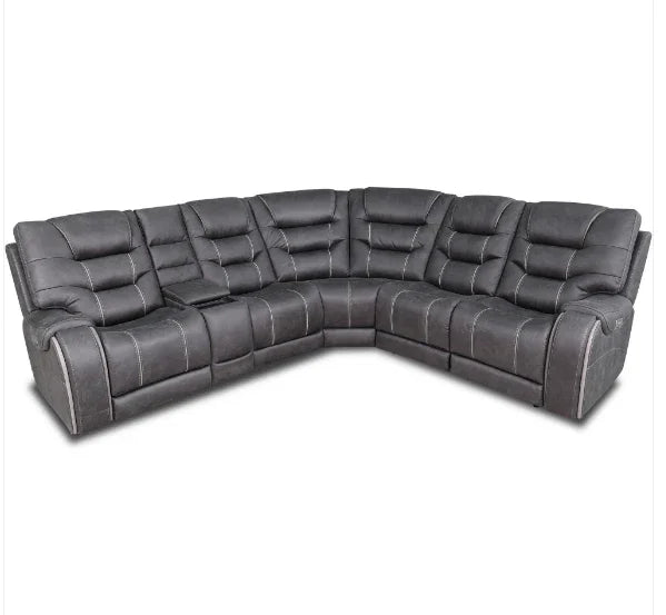 6-Piece Power Reclining Sectional with Storage Console, Arm Cup Holders by Warehouse M