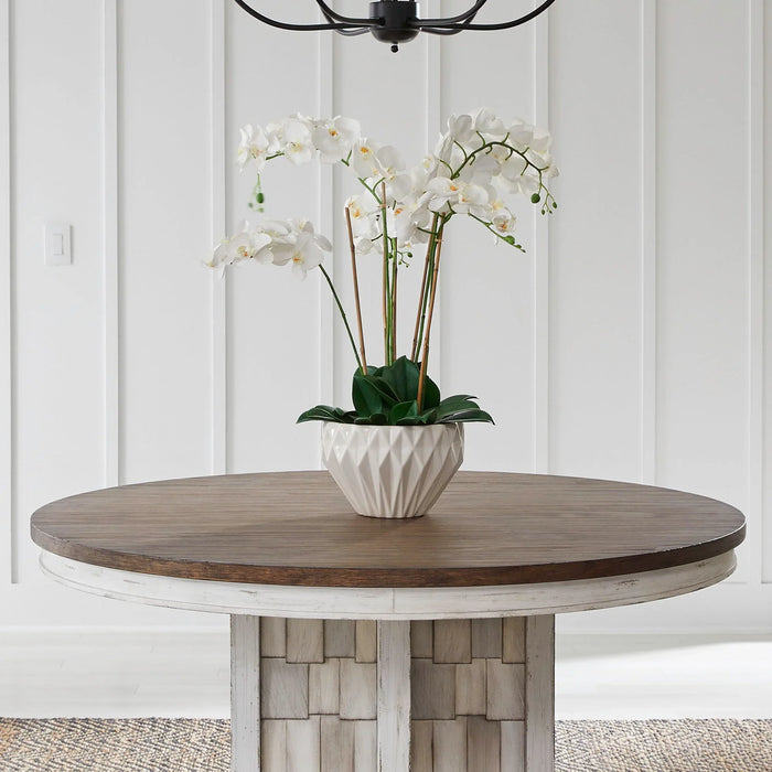 River Place - Round Pedestal Table Top - White