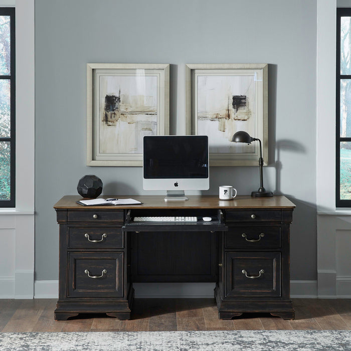 Meritage - Jr Executive Desk Base - Aged Charcoal