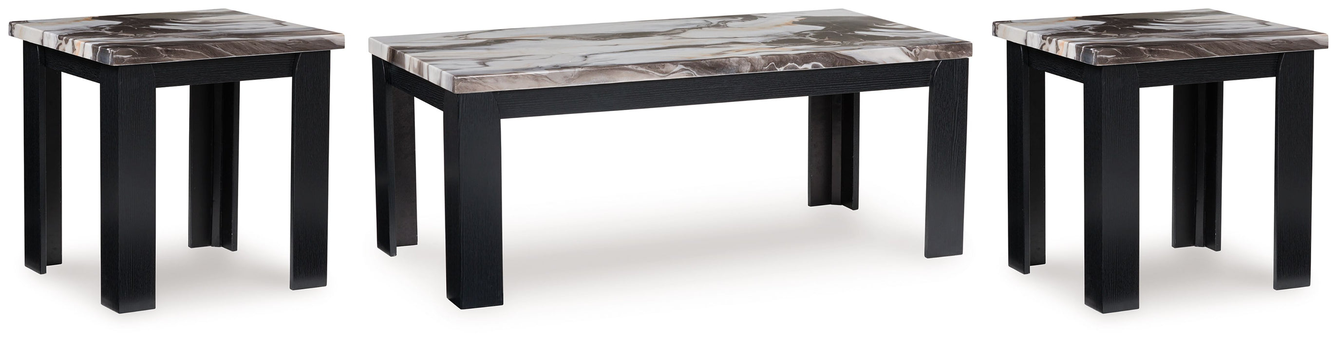 Jazmore - Dark Brown - Occasional Table Set (Set of 3)