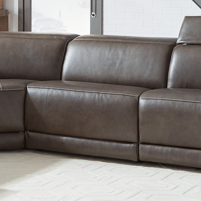 Deacon - Armless Recliner - Boston Charcoal Leather