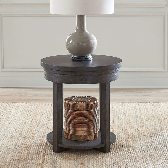 Weston - Round End Table - Brown