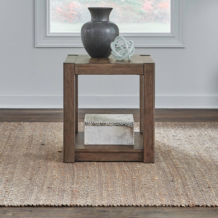 Broadmore - Square Chairside Table - Brown