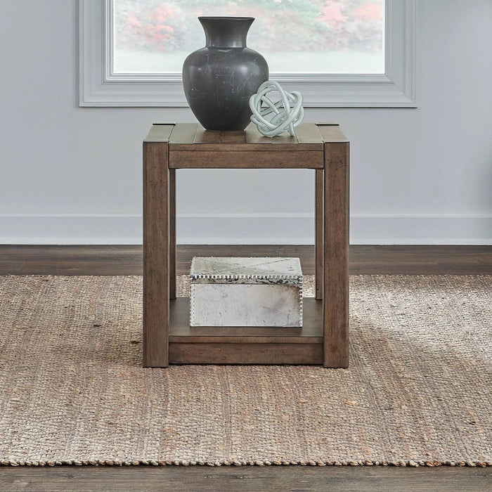 Broadmore - Square Chairside Table - Brown