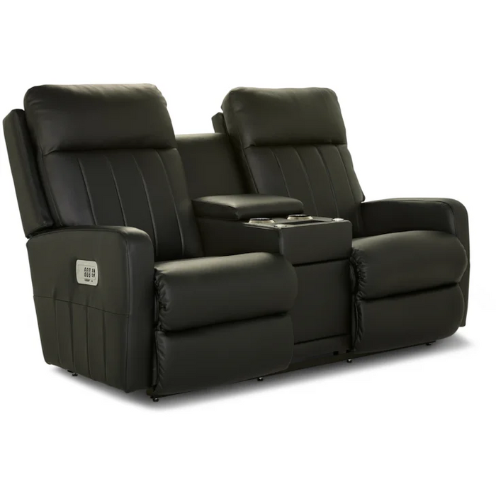 Finley Contemporary Reclining Wall Loveseat with Console by La-Z-Boy