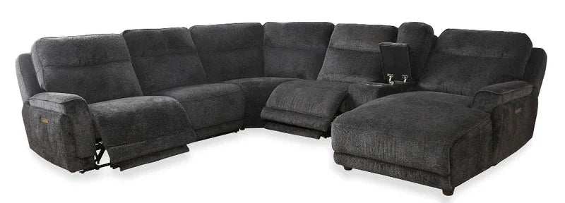 6 Piece Power Headrest Zero Gravity Reclining Sectional by Warehouse M