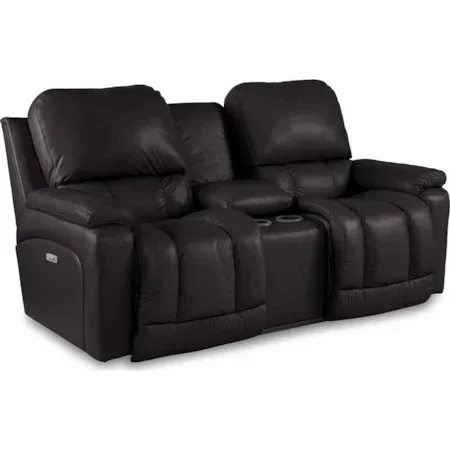 Greyson Casual Reclining Loveseat w/Console & Bucket Seats by La-Z-Boy