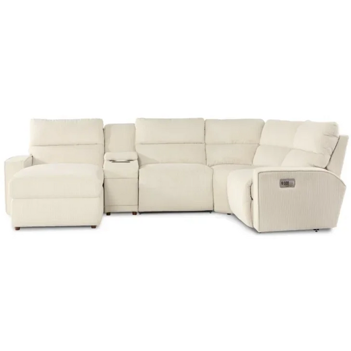 Maddox Casual 3-Seat Power Reclining Sectional Sofa with Power Headrests by La-Z-Boy