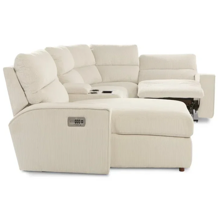 Maddox Casual 3-Seat Power Reclining Sectional Sofa with Power Headrests by La-Z-Boy