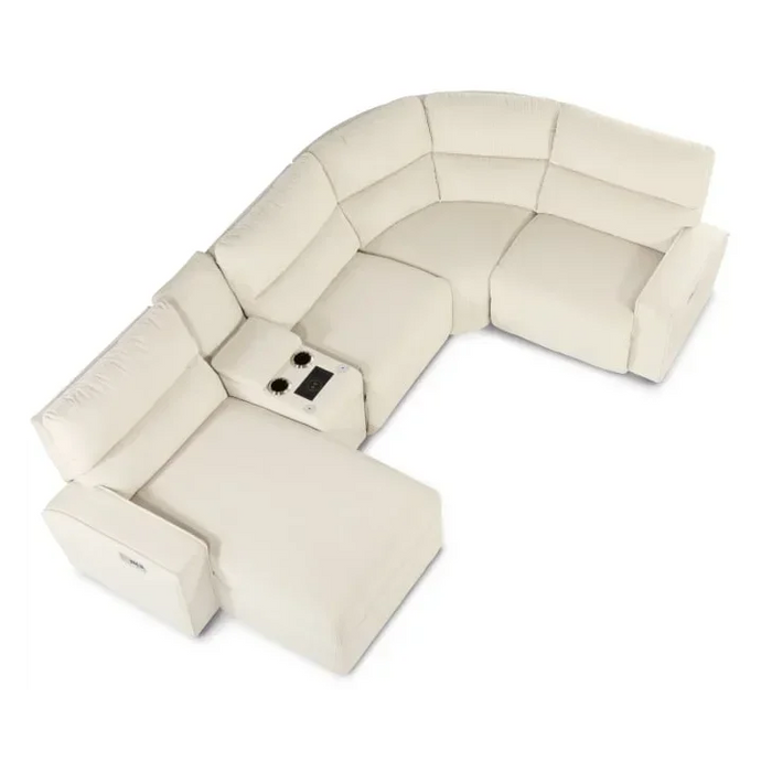 Maddox Casual 3-Seat Power Reclining Sectional Sofa with Power Headrests by La-Z-Boy