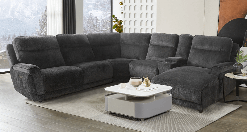 6-Piece Power Headrest Zero Gravity Reclining Sectional by Warehouse M